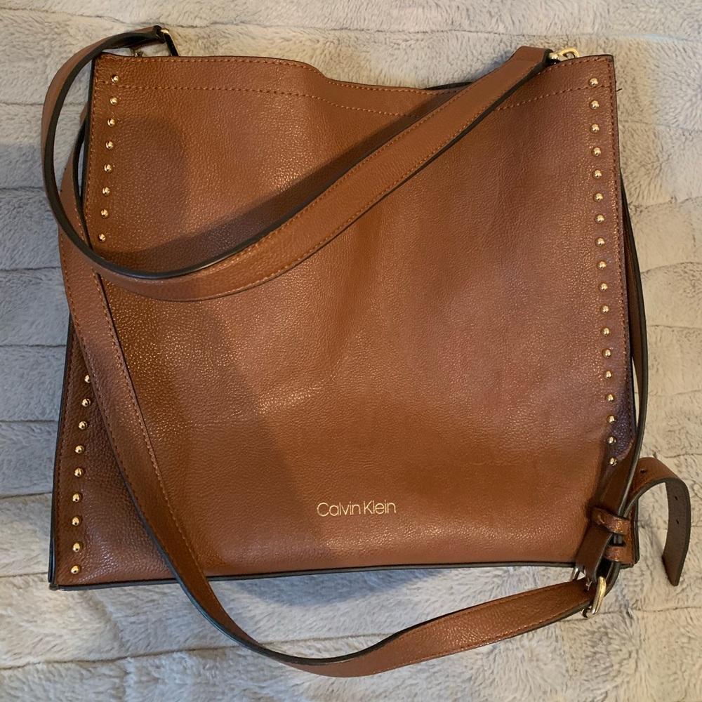 Calvin Klein Brown Stud Bag